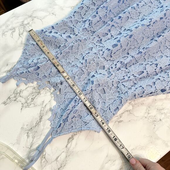 ASTR the Label Lace A-Line Midi Dress in Periwinkle Blue women's size Medium - Picture 13 of 14